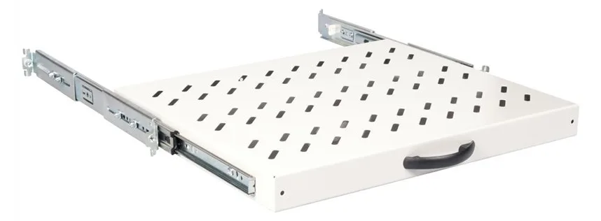 ROLINE 19 Zoll Fachboden 1 HE ausziehbar 350 T 25 kg grau, Ansicht 3