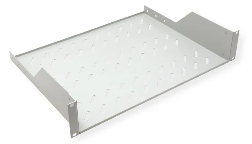 ROLINE 19 Zoll Fachboden 2 HE 350 T 25kg Tragkraft grau, Ansicht 4