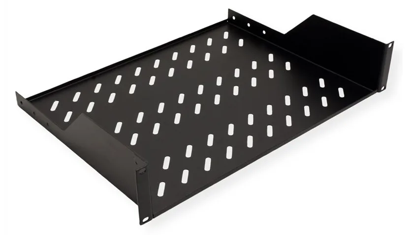 ROLINE 19 Zoll Fachboden 2 HE 350 T 25kg Tragkraft schwarz, Ansicht 3