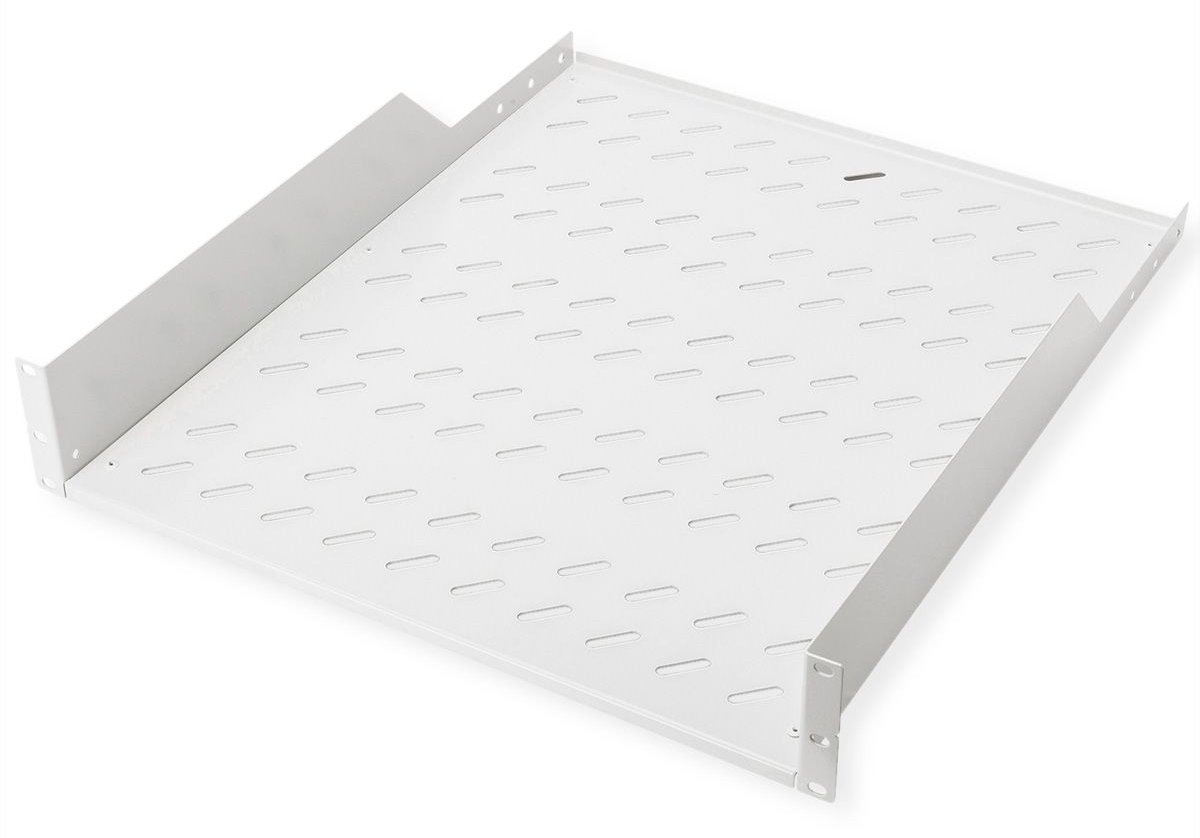 ROLINE 19 Zoll Fachboden 2 HE 550 T 25kg Tragkraft grau von LumaTech