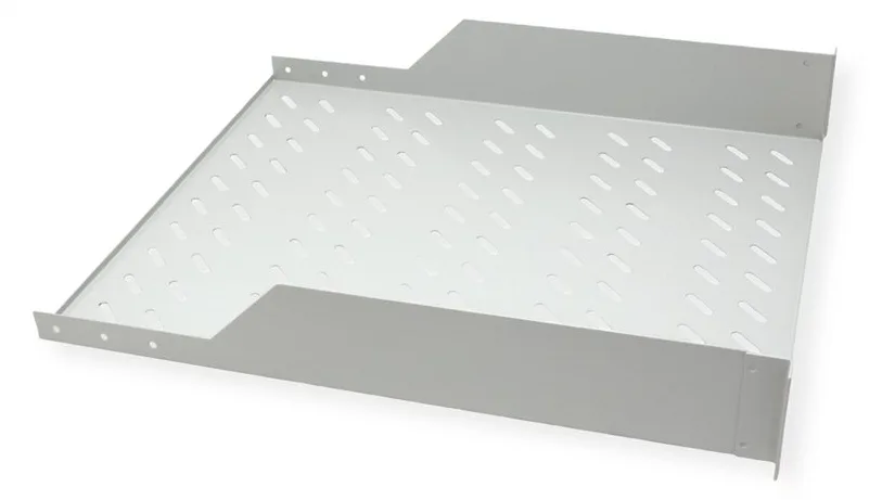 ROLINE 19 Zoll Fachboden 2 HE 550 T 25kg Tragkraft grau, Ansicht 3