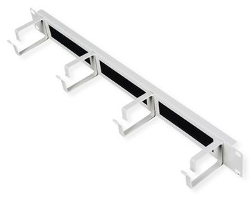 ROLINE 19 Zoll Rangierpanel 1 HE mit Bürstenleiste 44x60mm grau von LumaTech
