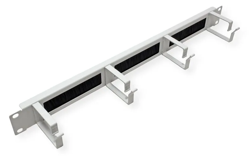 ROLINE 19 Zoll Rangierpanel 1 HE mit Bürstenleiste 44x60mm grau, Ansicht 3
