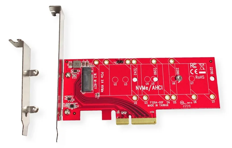 ROLINE Adapter PCIe4.0 x4 fuer PCIe-NVMe M.2 110mm SSD, Ansicht 3