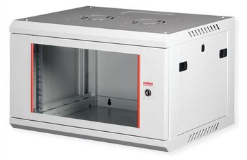 ROLINE Basic Plus - Gehäuse Netzwerkschrank - 600x450 BxT - geeignet für Wandmontage - RAL 7035, Hellgrau - 6U - 19 von LumaTech