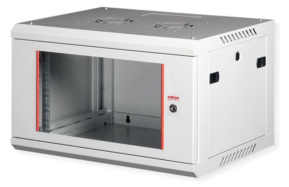ROLINE Basic Plus - Gehäuse Netzwerkschrank - 600x450 BxT - geeignet für Wandmontage - RAL 7035, Hellgrau - 6U - 19 von LumaTech