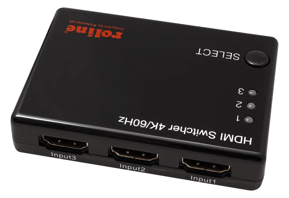 ROLINE HDMI Switch - Video/Audio-Schalter - 3 x HDMI, Ansicht 2