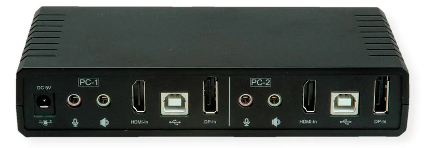 ROLINE KVM Switch Dual Head 1U-2PCs HDMI 4K60 - KVM-Umschalter, Ansicht 2