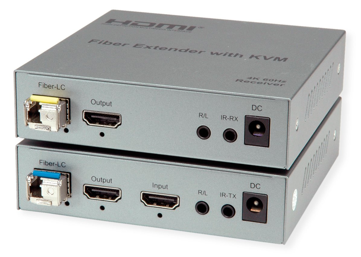 ROLINE KVM-Verlängerung via LWL USB+ HDMI 4K60 20km