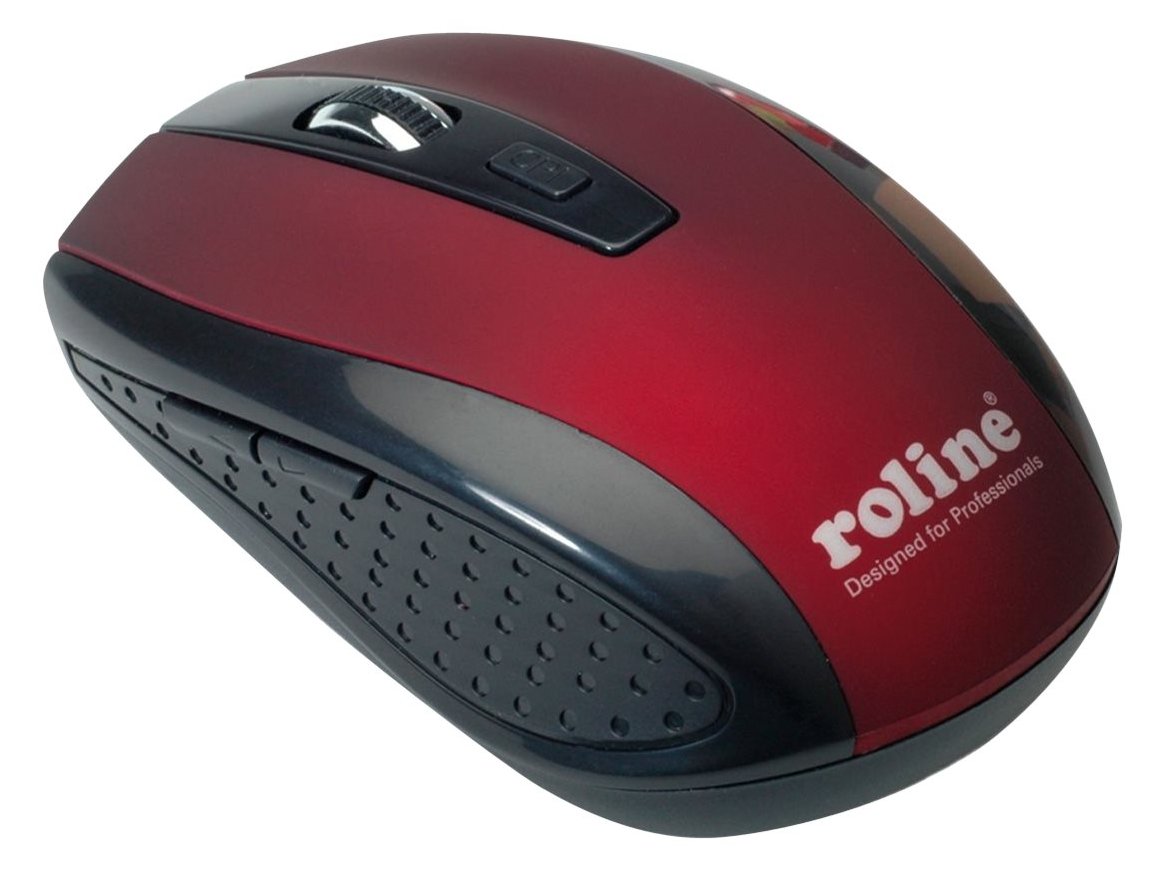 ROLINE Maus - rechts- und linkshändig - optisch - 5 Tasten - kabellos - 2.4 GHz - kabelloser Empfänger (USB)