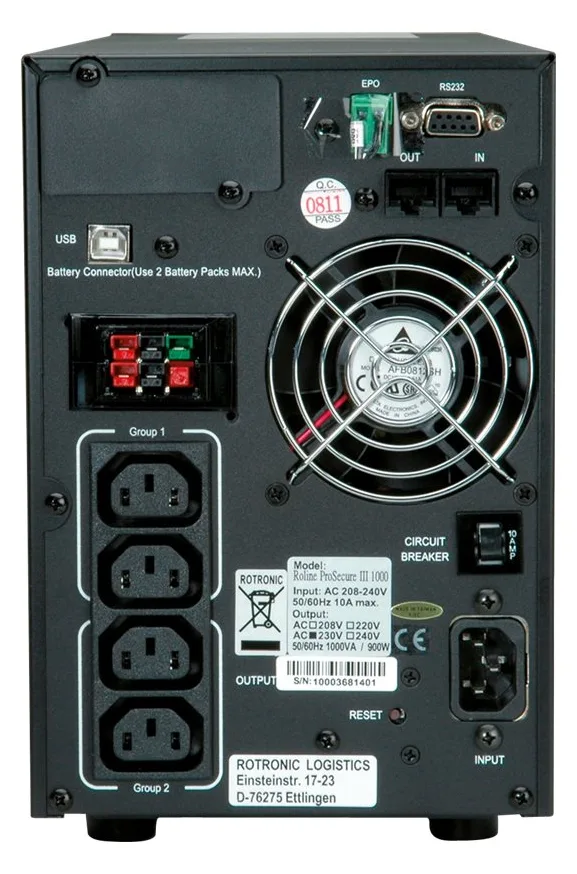 ROLINE ProSecure III 1000 - USV - Wechselstrom 160, Ansicht 3