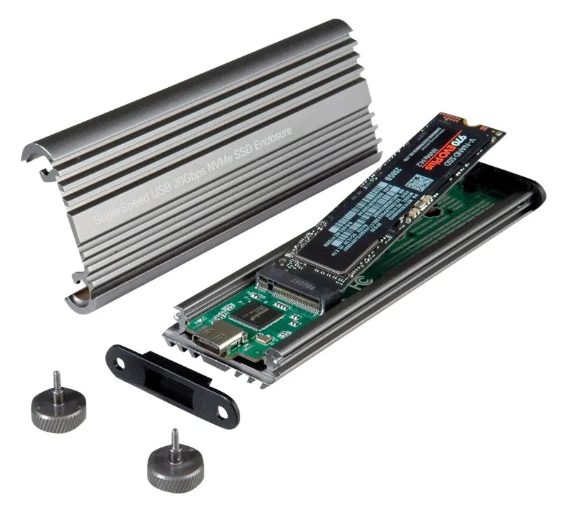 ROLINE Speichergehäuse - M.2 - M.2 NVMe Card - USB 3.2 (Gen 2x2), Ansicht 3