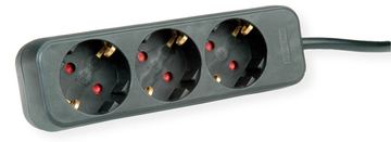 ROLINE Steckdosenleiste - Wechselstrom 250 V - 3600 Watt - Eingabe, Eingang CEE 7/4 - Ausgangsanschlüsse: 3 von LumaTech