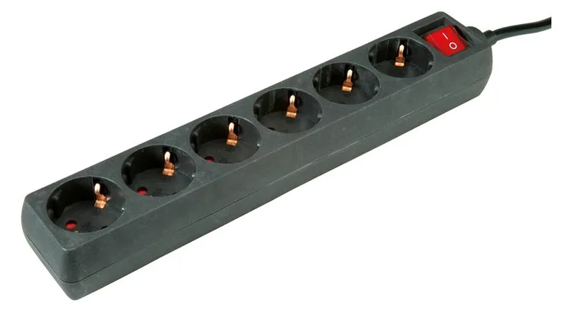 ROLINE Steckdosenleiste - Wechselstrom 250 V - 3600 Watt - Eingabe, Eingang CEE 7/4 - Ausgangsanschlüsse: 6 - 6 m, Ansicht 4
