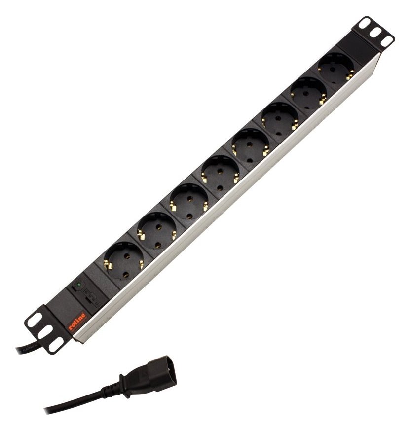 ROLINE Steckdosenleiste (Rack - einbaufähig) - 250 V - 2300 Watt - Eingabe, Eingang IEC 60320 C14 von LumaTech