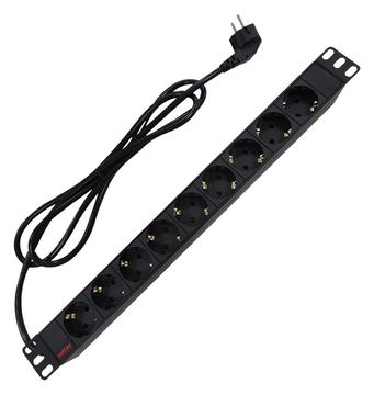 ROLINE Steckdosenleiste (Rack - einbaufähig) - 250 V - 3600 Watt - Ausgangsanschlüsse: 9 - 1U - 48.3 cm (19) von LumaTech