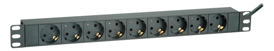 ROLINE Steckdosenleiste (Rack - einbaufähig) - 250 V - 3600 Watt - Ausgangsanschlüsse: 9 - 1U - 48.3 cm (19), Ansicht 3