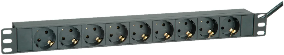 ROLINE Steckdosenleiste (Rack - einbaufähig) - 250 V - 3600 Watt - Ausgangsanschlüsse: 9 - 1U - 48.3 cm (19), Ansicht 4