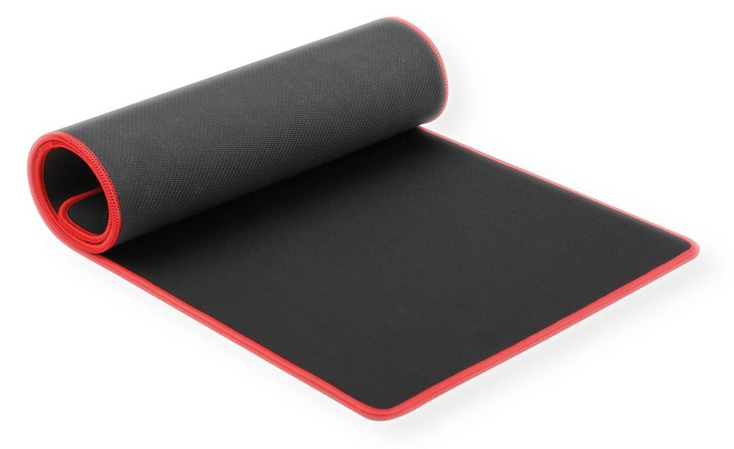 ROLINE Tastatur und Mauspad - Schwarz, Rot