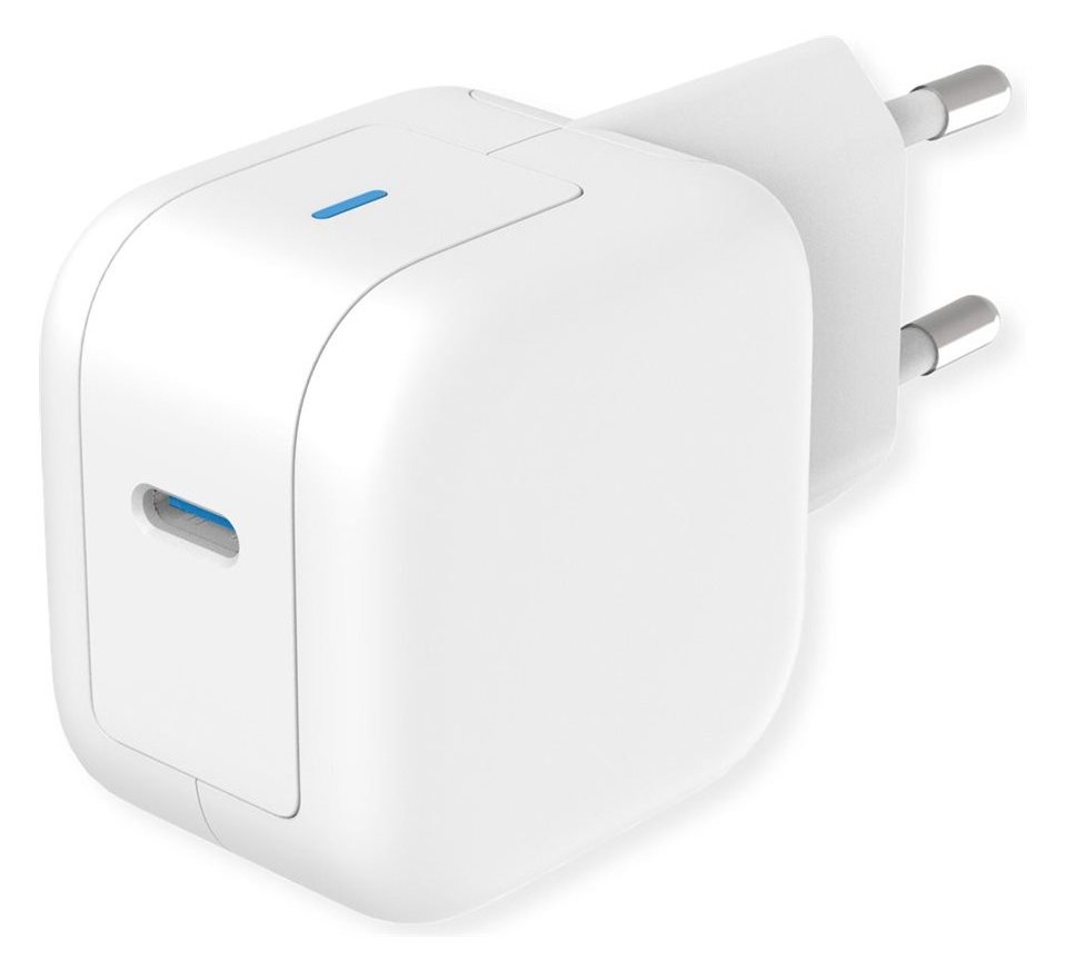 ROLINE USB Ladegeraet 20W 1x USB-C-Port PD GaN weiß