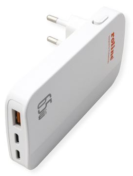ROLINE USB Reiseladegerät Ultraduenn flach 2xC+1xA - 65.000 W von LumaTech