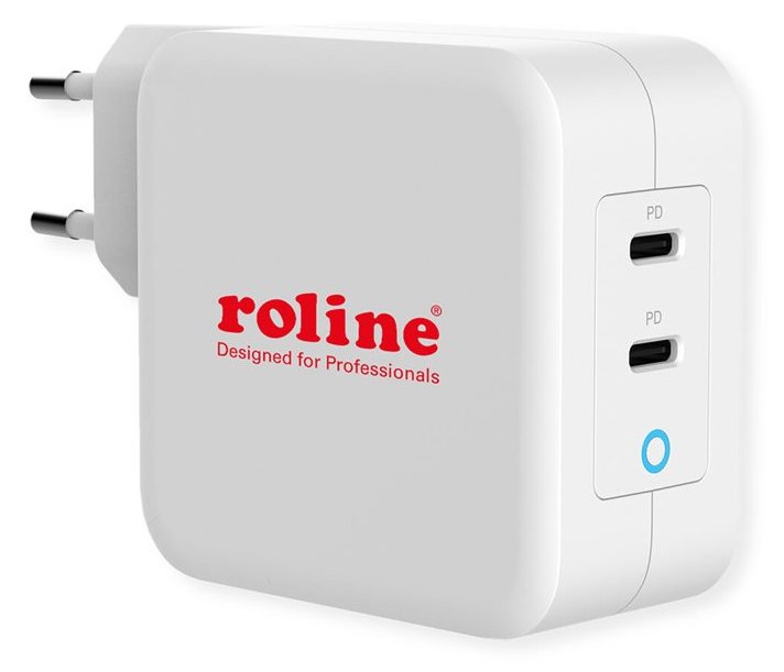 ROTRONIC-SECOMP Roline - Netzteil - 100 Watt - 5 A - PD 3.0, QC 3.0 - 2 Ausgabeanschlussstellen (USB-C)