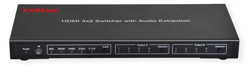 ROTRONIC-SECOMP ROLINE 4K HDMI Matrix Switch, 4 x 2 - Video/Audio-Schalter
