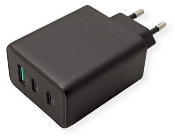 ROTRONIC-SECOMP Value - Netzteil - GaN-Technologie - 65 Watt - 5 A - 3 Ausgabeanschlussstellen (USB, 2 x USB-C) von LumaTech