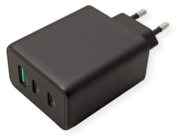 ROTRONIC-SECOMP Value - Netzteil - GaN-Technologie - 65 Watt - 5 A - 3 Ausgabeanschlussstellen (USB, 2 x USB-C)