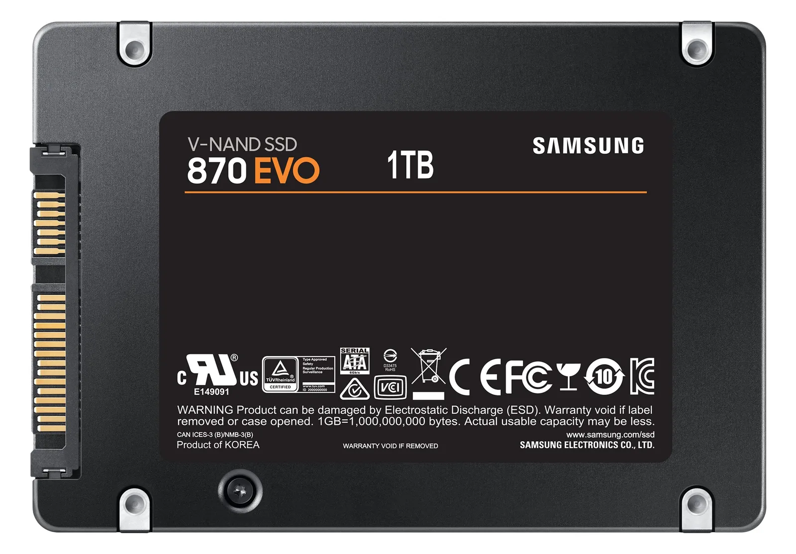 Samsung 870 EVO MZ-77E1T0B - SSD - verschlüsselt - 1 TB - intern - 2.5 (6.4 cm), Ansicht 5