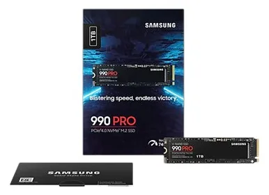 Samsung 990 PRO MZ-V9P1T0BW - SSD - verschlüsselt - 1 TB - intern - M.2 2280 - PCIe 4.0 x4 (NVMe), Ansicht 2