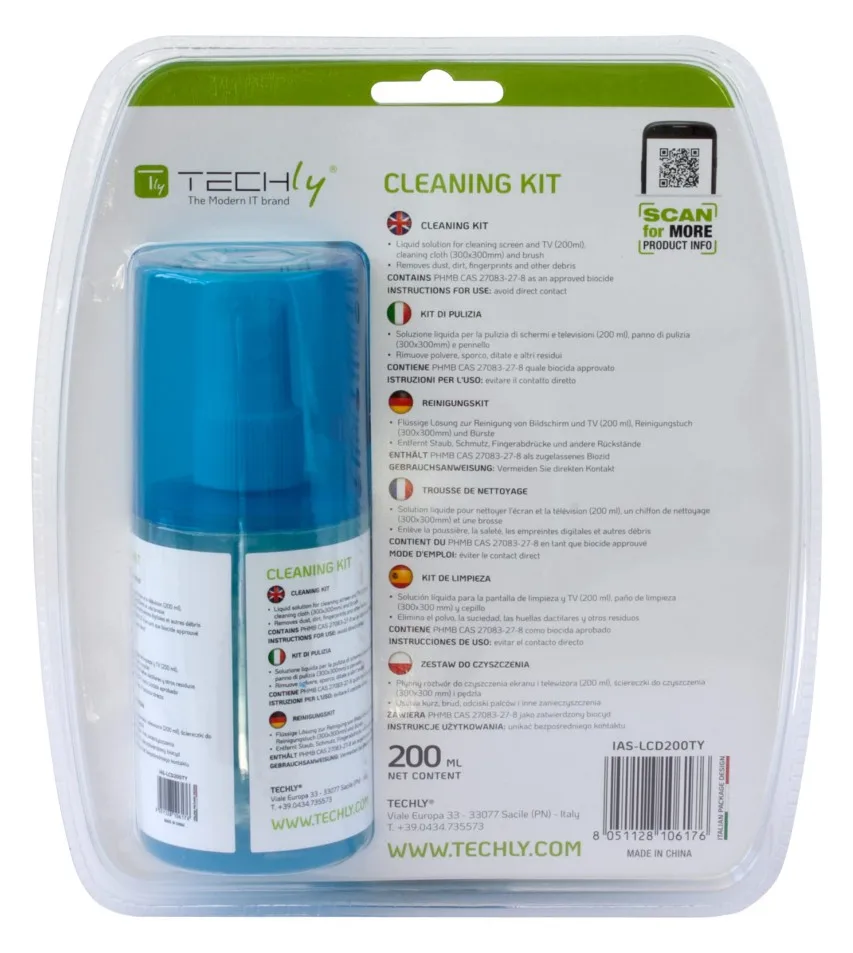IC Intracom TECHly - Reinigungssatz für Monitor - 200ml, Ansicht 3