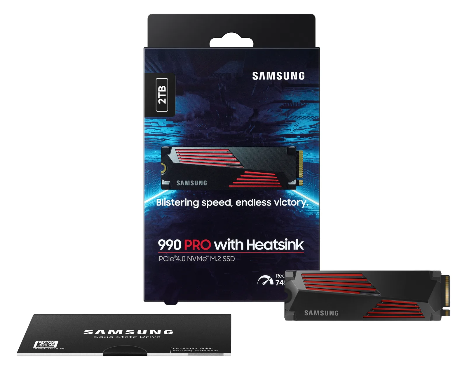 Samsung 990 PRO MZ-V9P2T0CW - SSD - verschlüsselt - 2 TB - intern - M.2 2280 - PCIe 4.0 x4 (NVMe), Ansicht 2