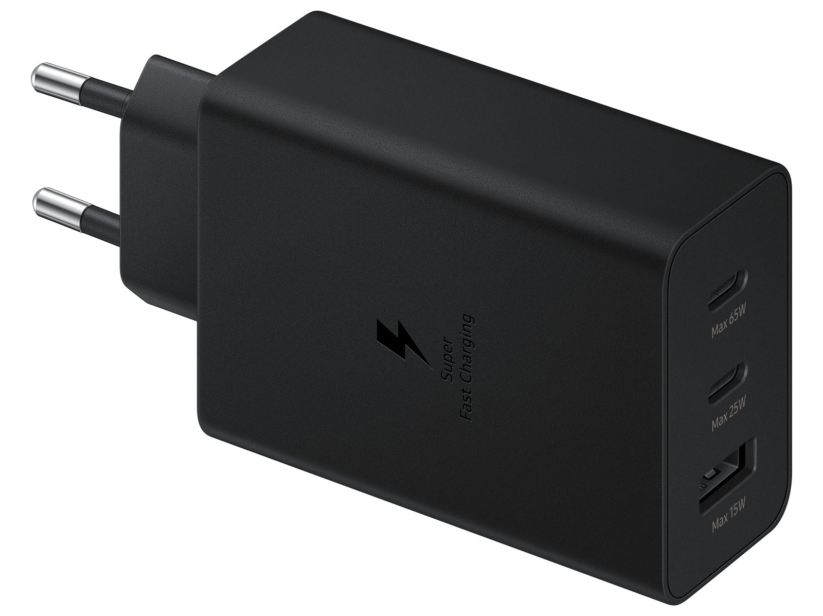 Samsung EP-T6530 - Netzteil - 65 Watt - 3 A - PD 3.0, SFC 2.0 - 3 Ausgabeanschlussstellen (USB, 2 x USB-C)