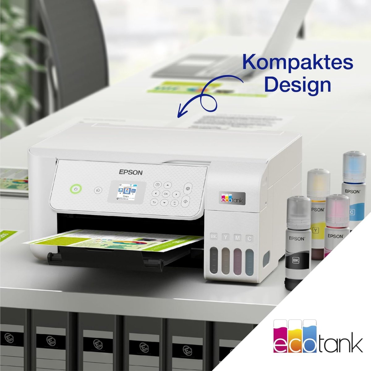 Epson EcoTank ET-2876 Tintentankdrucker | für vielbeschäftigte Haushalte | WLAN | A4 | Drucken, Kopieren, Scannen | 3.7 cm LCD-Bildschirm | inkl. Tinte für bis zu 3 Jahre — Bild 7