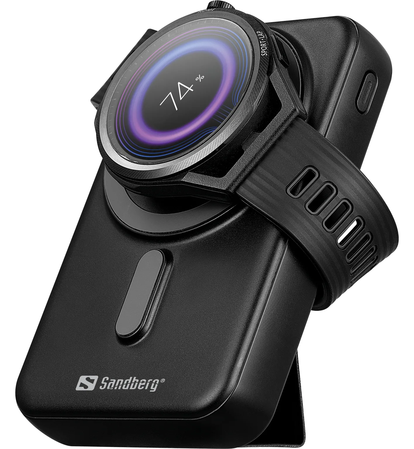 SANDBERG Kabelloses Ladegerät - 10 Watt - 2 Ausgabeanschlussstellen (USB Typ A, 24 pin USB-C), Ansicht 4