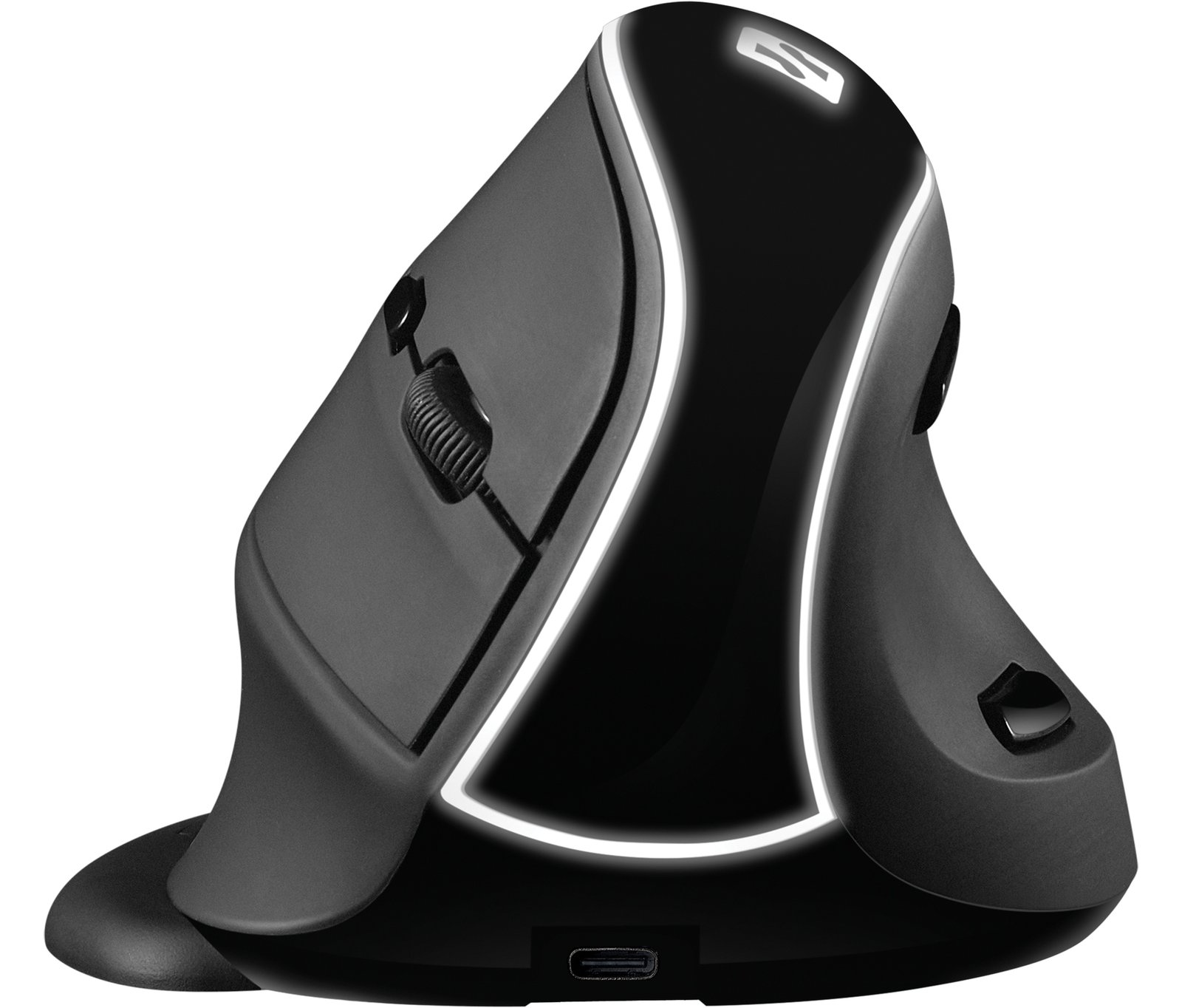 SANDBERG Pro - Vertikale Maus - ergonomisch - optisch - 6 Tasten - kabellos - 2.4 GHz - kabelloser Empfänger (USB)