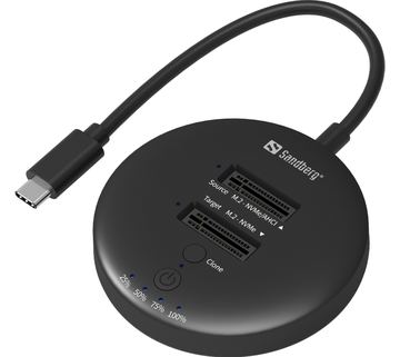 SANDBERG SSD-Dockingstation Schächte: 2 - M.2 - M.2 NVMe Card - USB-C 3.2 (Gen 2) von LumaTech