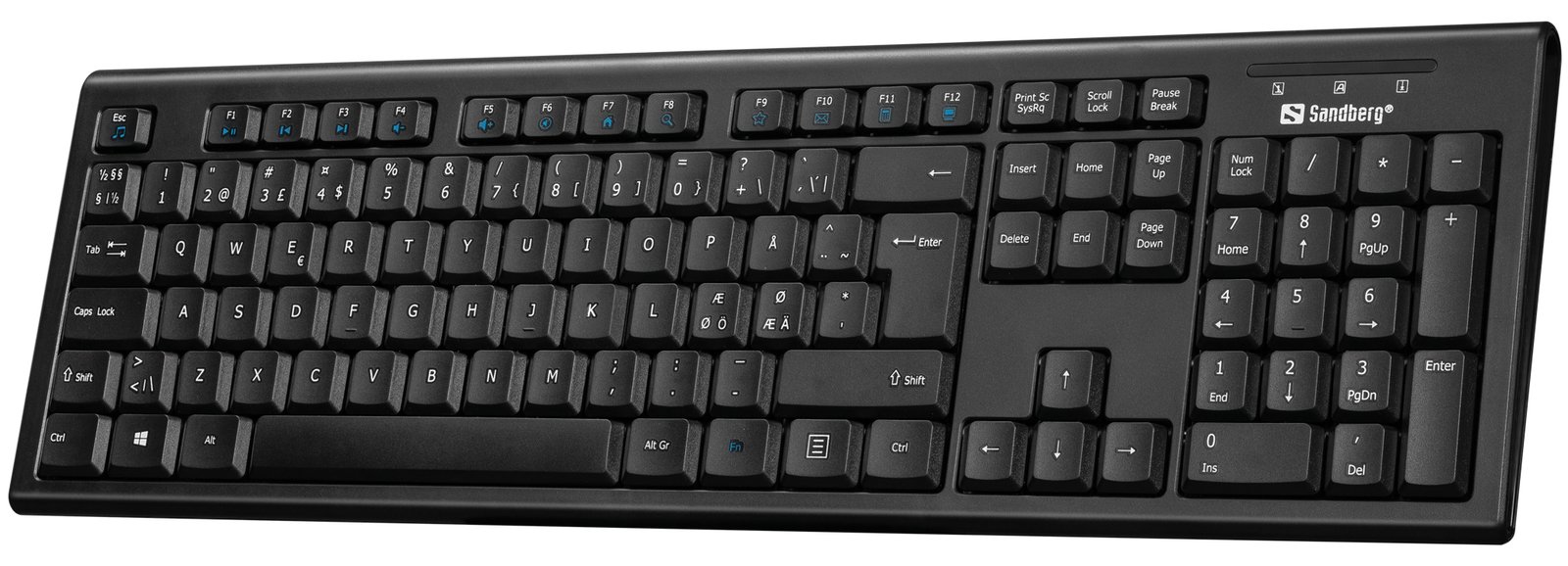 SANDBERG Tastatur - USB - TL: Nordisch, QWERTY