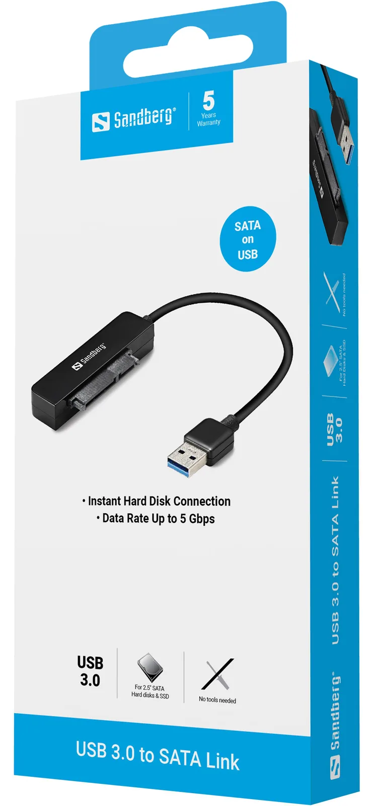 SANDBERG USB 3.0 to SATA Link - Speicher-Controller, Ansicht 2