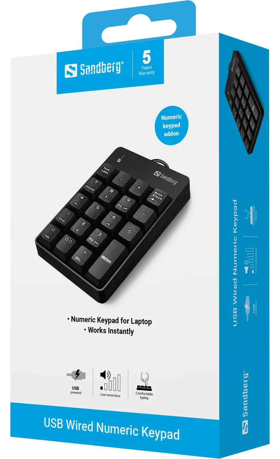 SANDBERG USB Wired Numeric Keypad - Tastenfeld, Ansicht 2