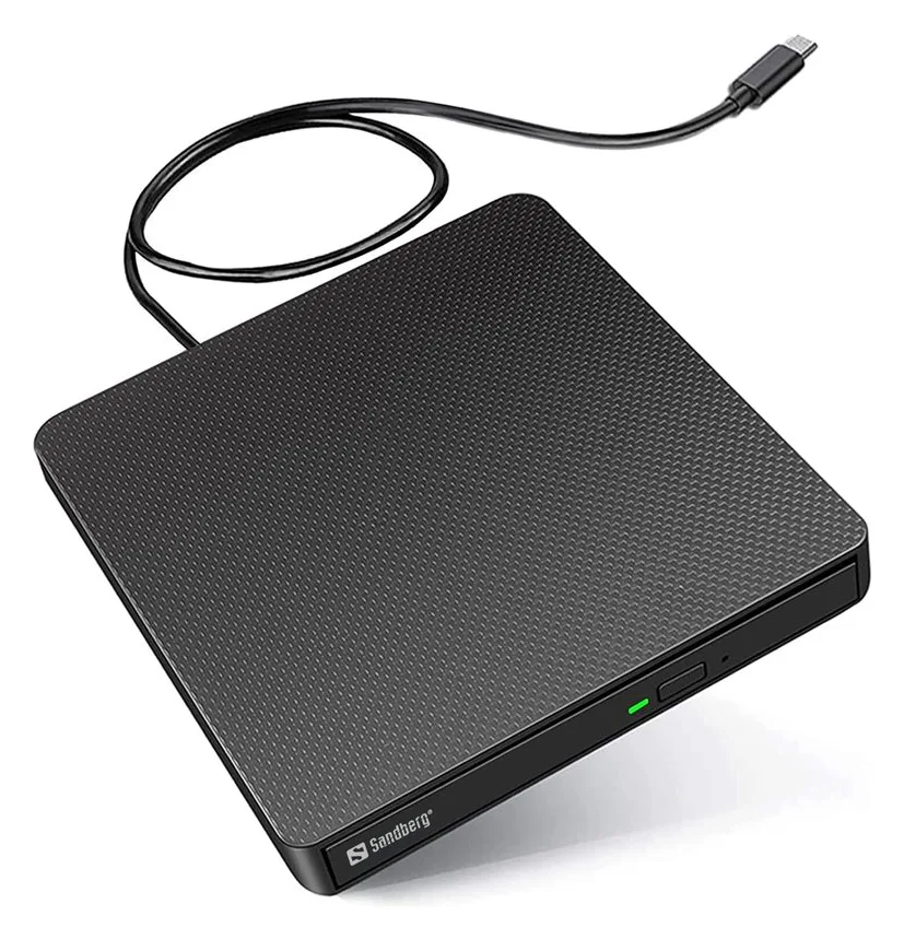 SANDBERG USB-C/A DVD Drive - DVD/CD-Laufwerk, Ansicht 3
