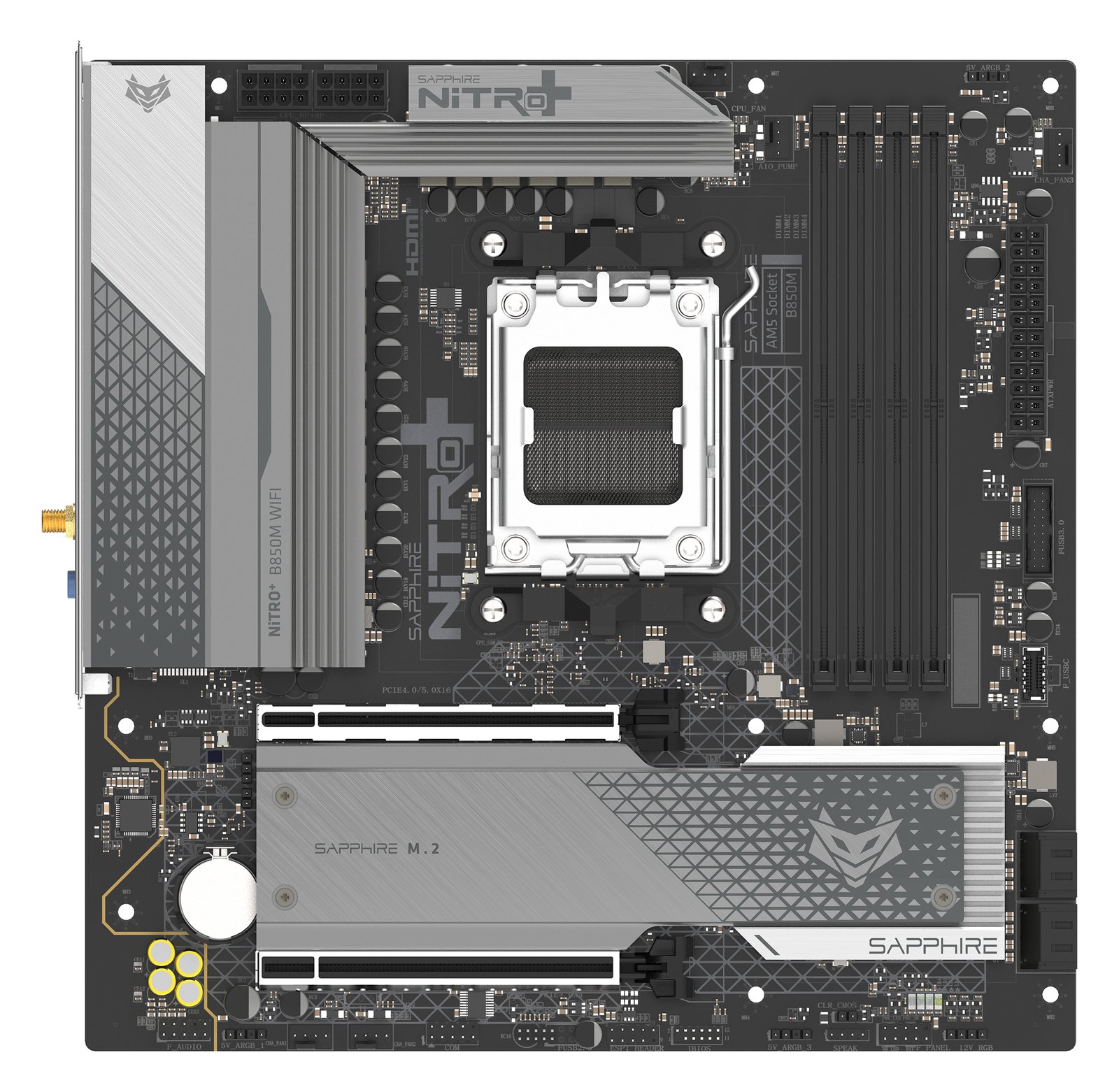 Sapphire Nitro+ B850M WiFi Mainboard Sockel AM5 - Mainboard - AMD Sockel AM5 (Ryzen Zen4) - mATX von LumaTech