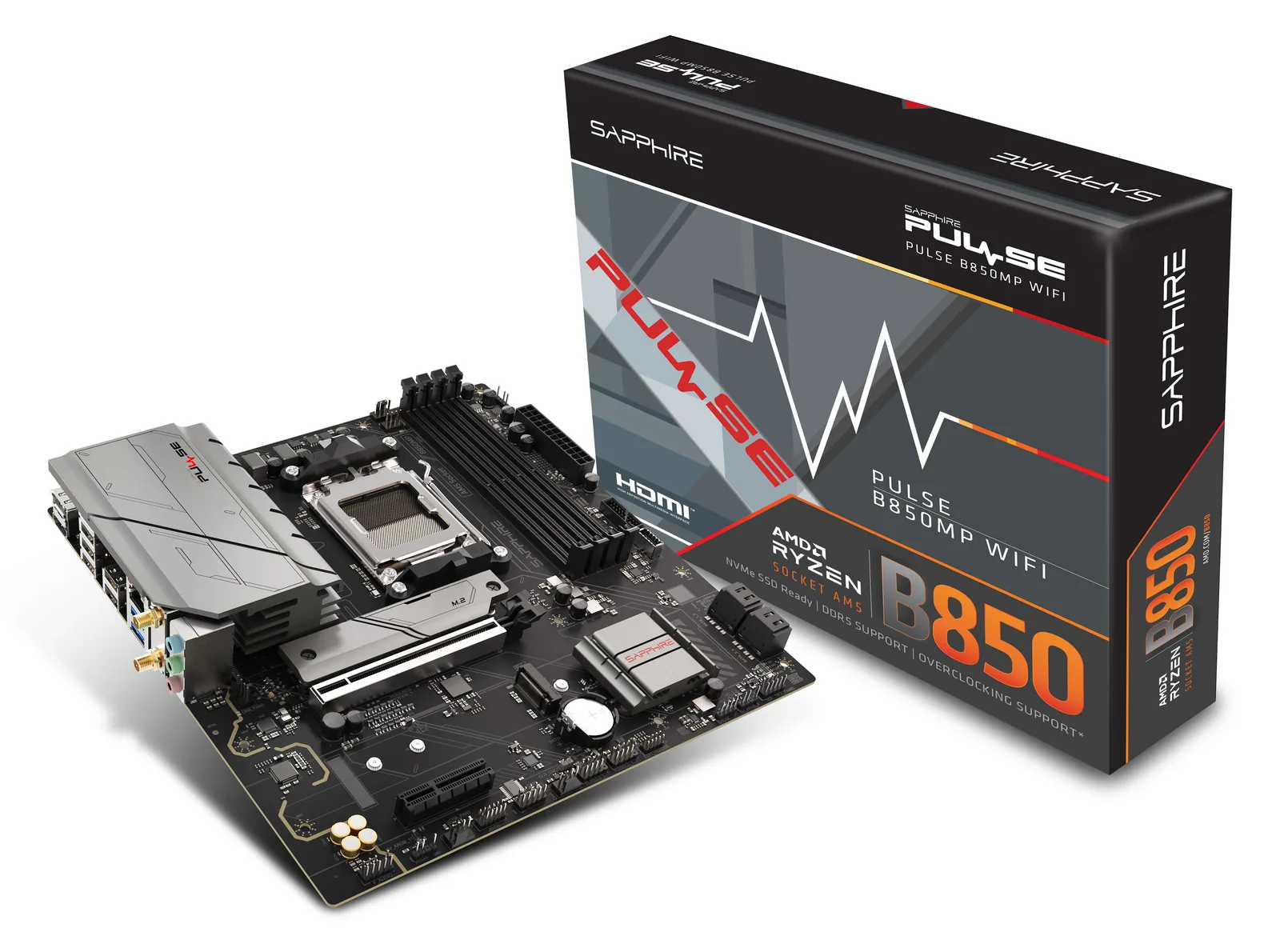 Sapphire Pulse B850M WiFi Mainboard Sockel AM5 - Mainboard - AMD Sockel AM5 (Ryzen Zen4) - mATX, Ansicht 2