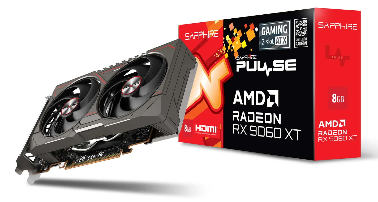 Sapphire RX 9060 XT Pulse Gaming GDDR6 - PCI - 8.192 MB, Ansicht 2