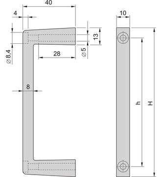 SCHROFF FRONTGRIFFE 3HE MULTIPAC 2X Accessories - Subracks and Cases - Rack-Zubehör von LumaTech