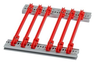SCHROFF Führungsschiene - Rot - 22 cm (Packung mit 10) von LumaTech