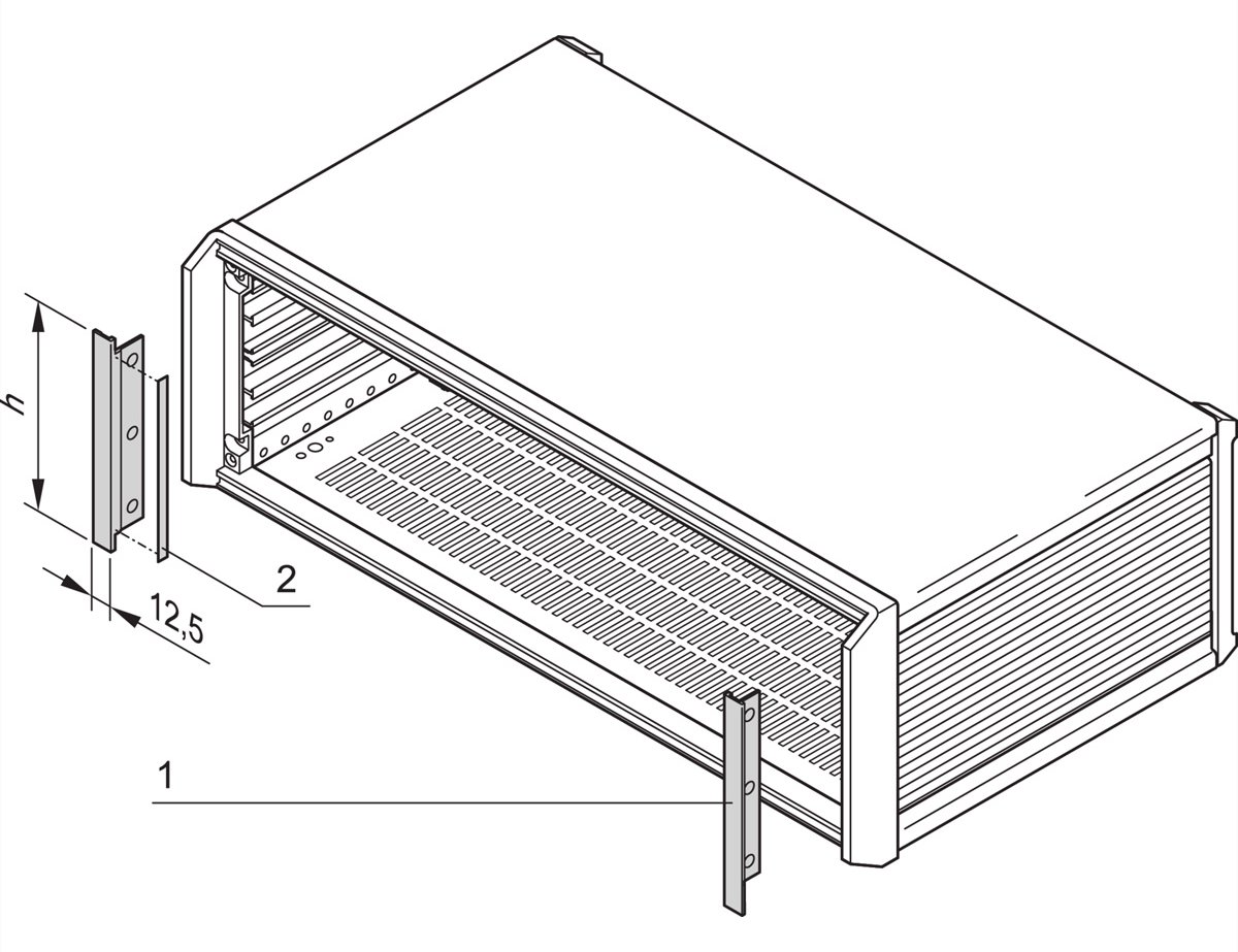 SCHROFF SEITL.BLENDE 3HE PROPAC/PRO - SCHROFF Blende vorne von LumaTech