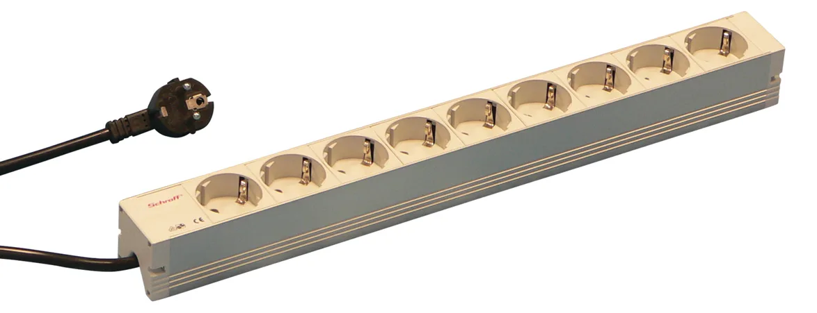 SCHROFF Steckdosenleiste (Rack - einbaufähig) - Wechselstrom 230 V - Eingabe, Eingang French / UTE, Ansicht 2