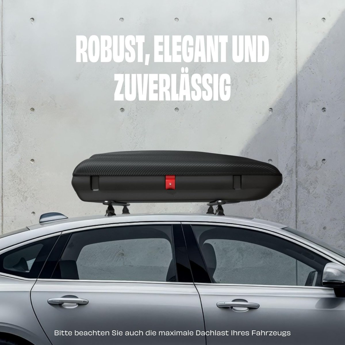 Dachbox Auto VDP-BA320 - Dachkoffer für Auto 320l - Autobox Dach im Carbonlook - Roof Box Autodach mit Zentralverriegelung - Aerodynamische Dachbox — Bild 6